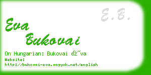 eva bukovai business card